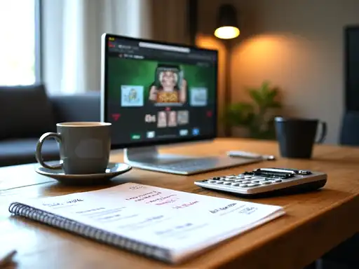 Vegas Now review desk with payout notes and session plan